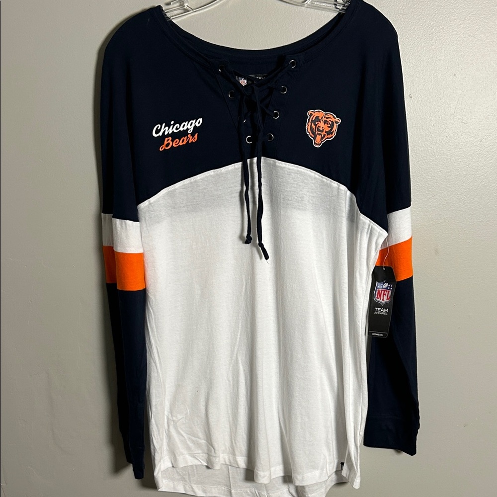 NWT Chicago Bears Women’s Sz Small NFL Team Apparel LongSleeve Lightweight Top